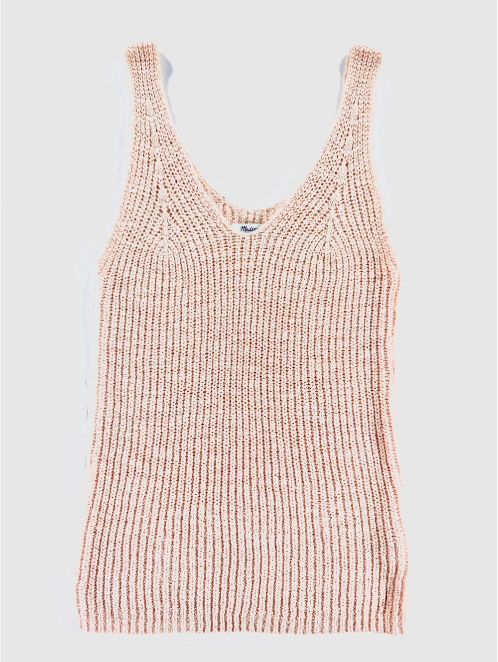 Madewell Peach Ribbed Knit Sweater Tank Top Size S